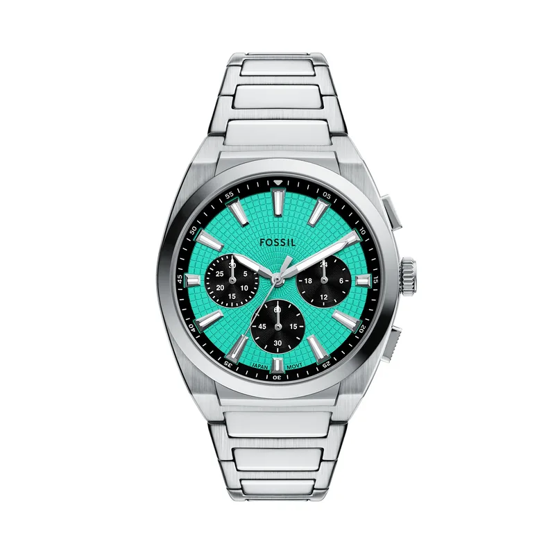 Ρολόι Fossil Everett Chronograph FS6117 Ασημί