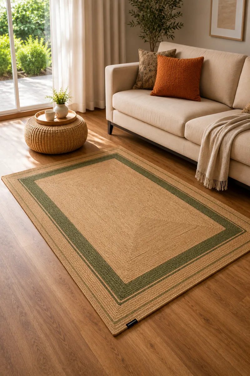 Χαλι Απο Γιουτα Grande Olive Guy Laroche 230Cm 230x160x0cm Μονόχρωμο