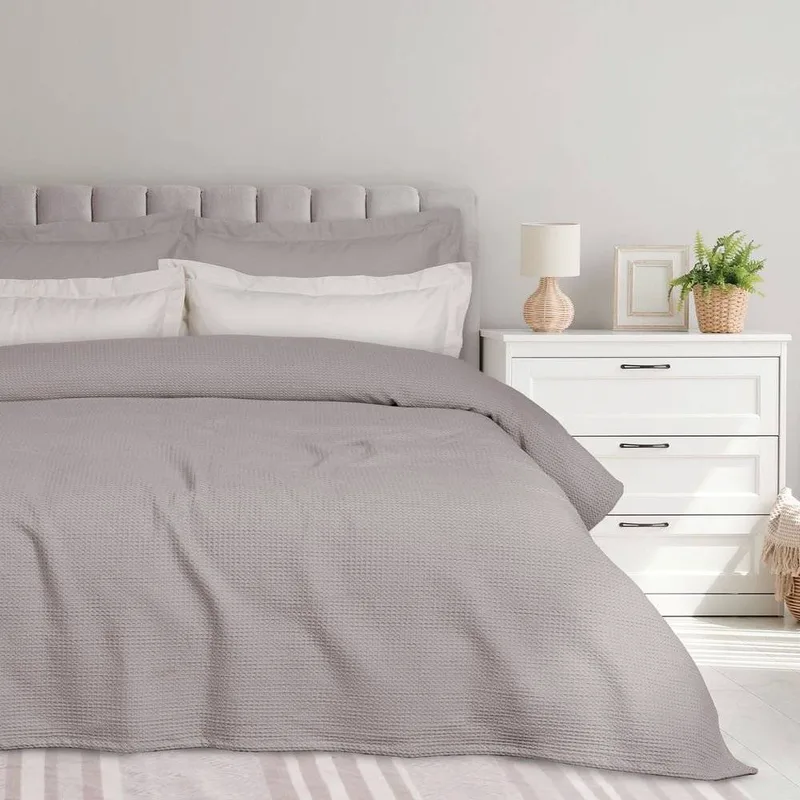 ΚΟΥΒΕΡΤΑ ΥΠΕΡΔΙΠΛΗ DAS HOME 0495 TAUPE ΠΙΚΕ (220X240CM)