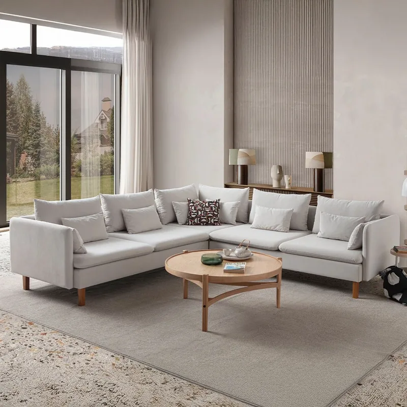 Γωνιακός Καναπές Flexy L - Cream 752Est1331 (285x285x75x100)