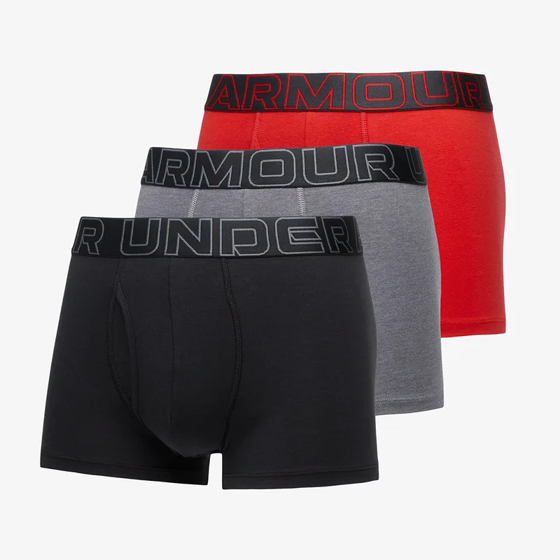 Μπόξερς Under Armour M Performance Cotton 3in 3-Pack Grey XL