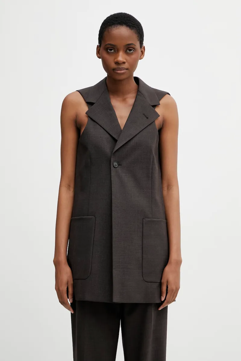 MM6 Maison Margiela Μονόπετο γιλέκο γυναικείο με μαλλί