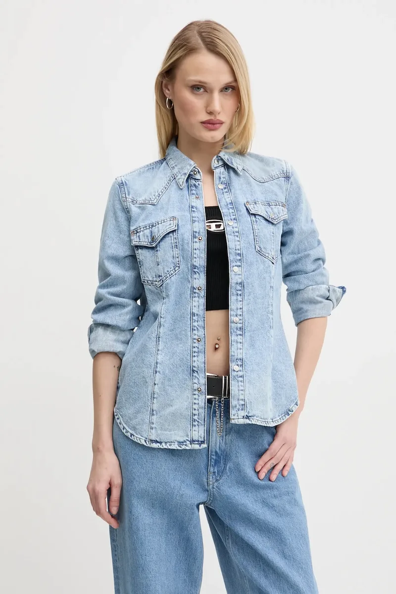 Τζιν πουκάμισο Diesel DE-WAVES SHIRT