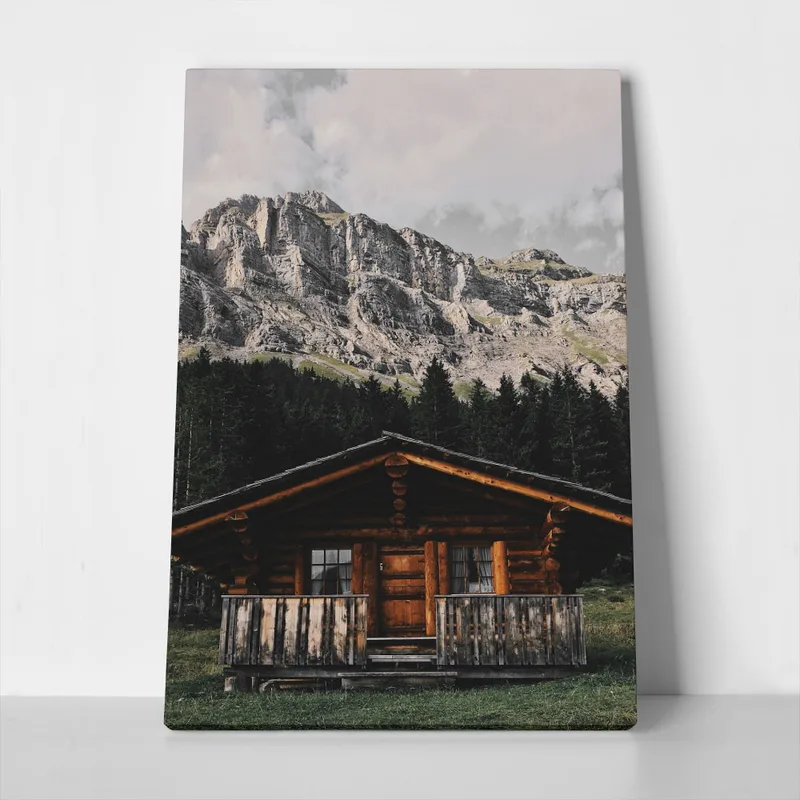 Πίνακας σε Καμβά RUSTIC FARMHOUSE MOUNTAIN LIFE 14