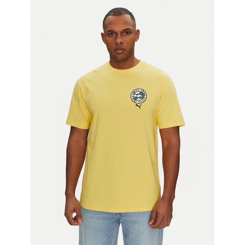 Puma T-Shirt Graphics Super 629639 Κίτρινο Relaxed Fit