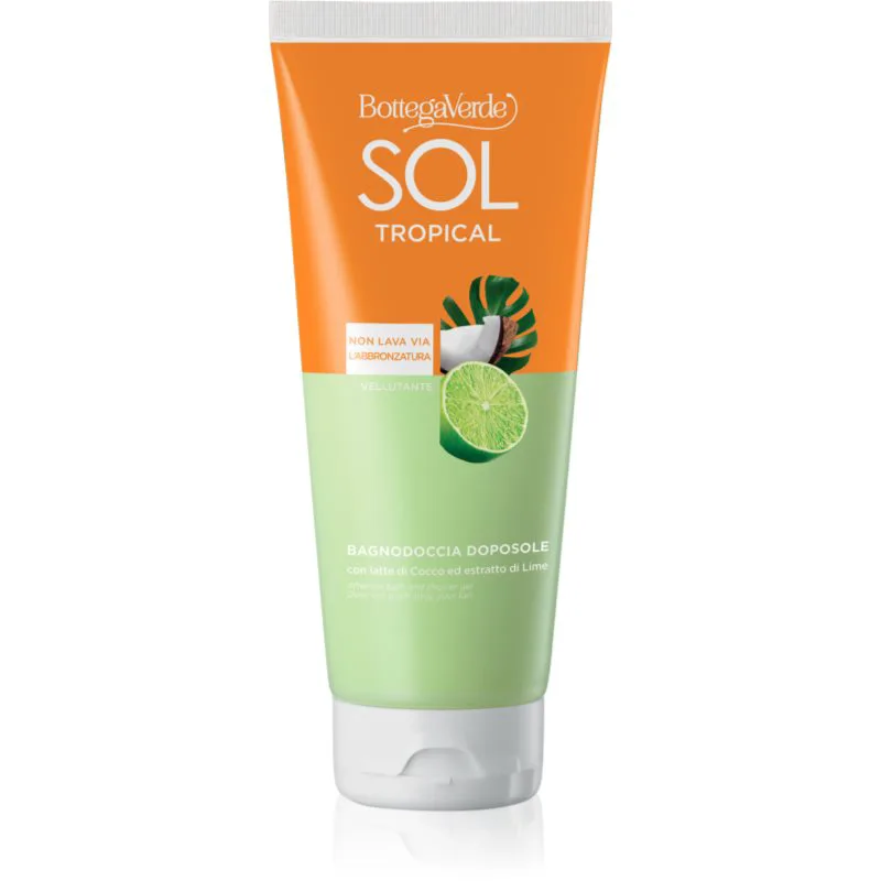 Bottega Πράσινο Sol Cocco Lime τζελ για ντους και μπάνιο μετά την ηλιοθεραπεία 200 ml