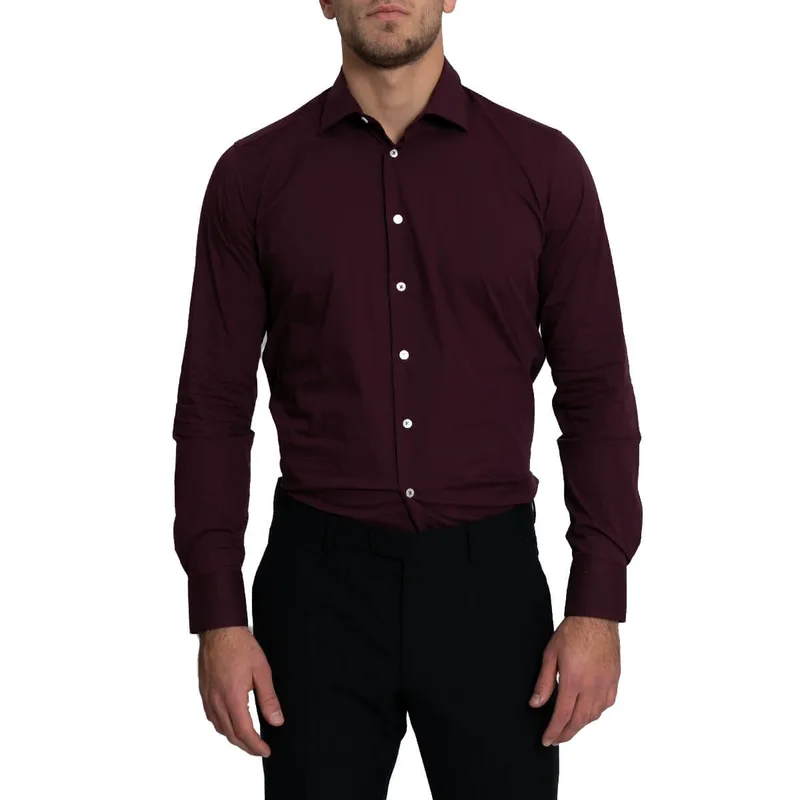 MONK Ανδρικό Κόκκινο Long-Sleeve Shirt/Bordeaux