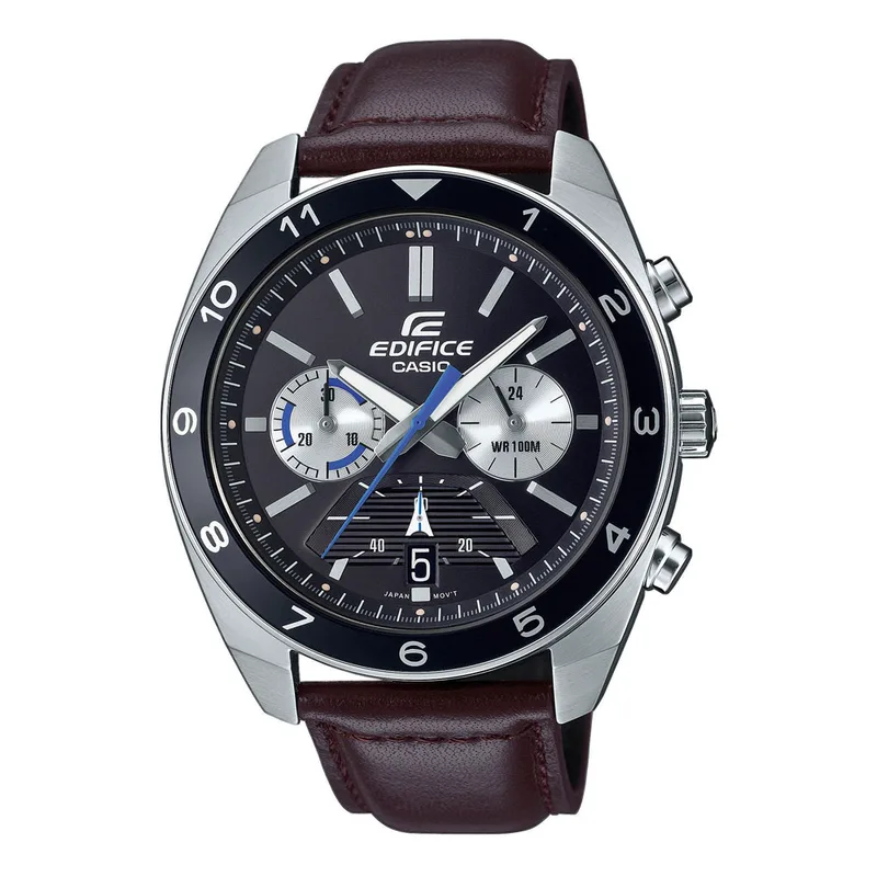 CASIO Edifice Brown Leather Cronograph EFV-590L-1AVUEF