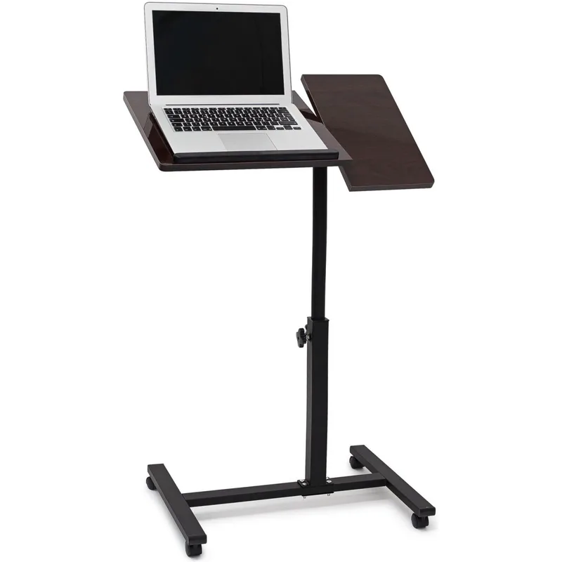 Βάση Στήριξης Relaxdays για Laptop Ρυθμιζόμενη με Ροδάκια & Βάση Ποντικιού 95 x 60 x 40.5 cm - Dark Brown / Black (10019333_46)
