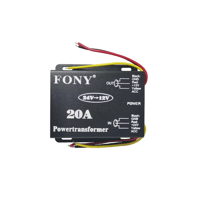 Μετατροπέας Ρεύματος Αυτοκινήτου 24V DC σε 12V DC – 20A ACC για Φορτηγά & Λεωφορεία