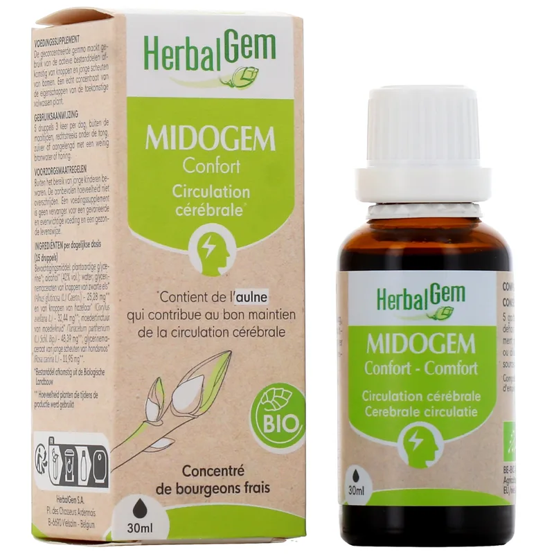 Herbalgem Gemmotherapy Complexes Midogem Comfort Bio Cerebral Circulation 30ml