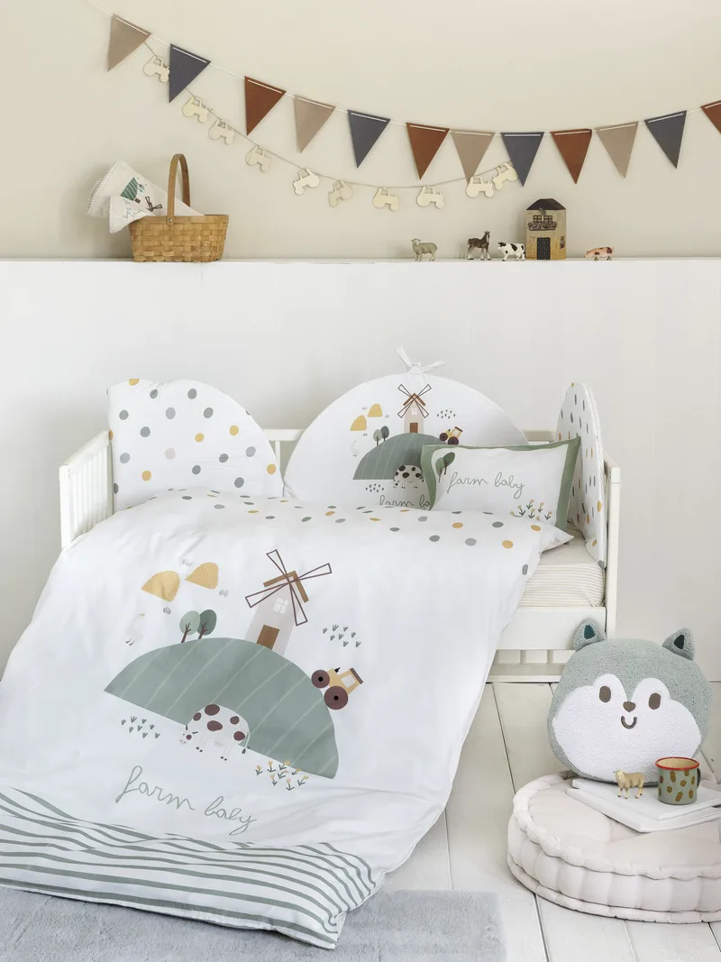 Κουβερλί Κούνιας Nima Farm Baby 100x140