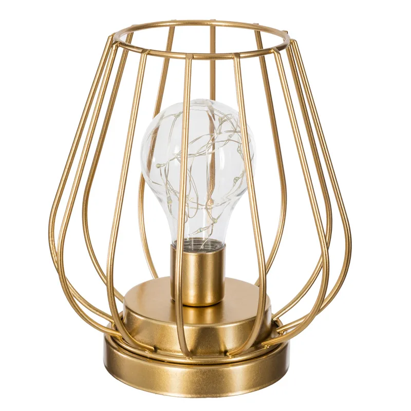 Φανάρι LED Με Μπαταρία (Φ14.5X17) A-S Χρυσό 161940