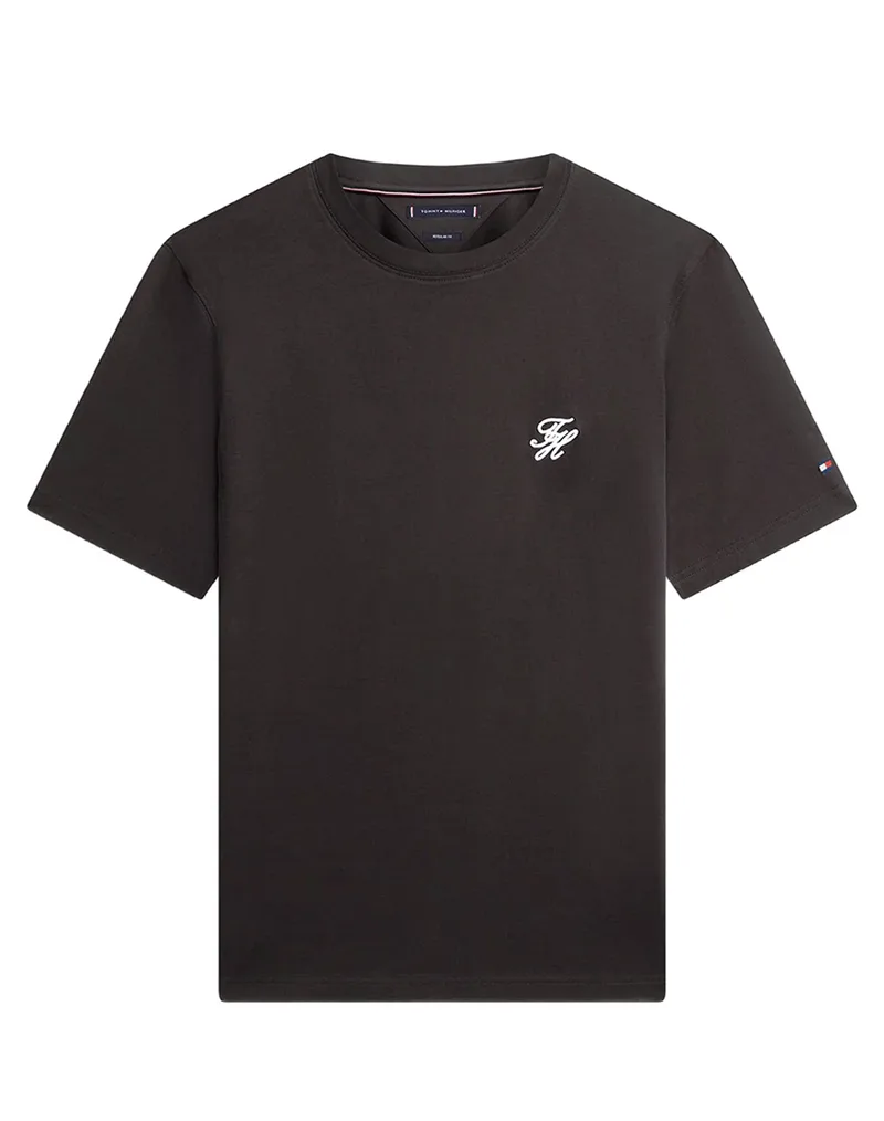 TOMMY HILFIGER SCRIPT MONOGRAM SWIMSHOP TEE MW0MW43066-BDS Black