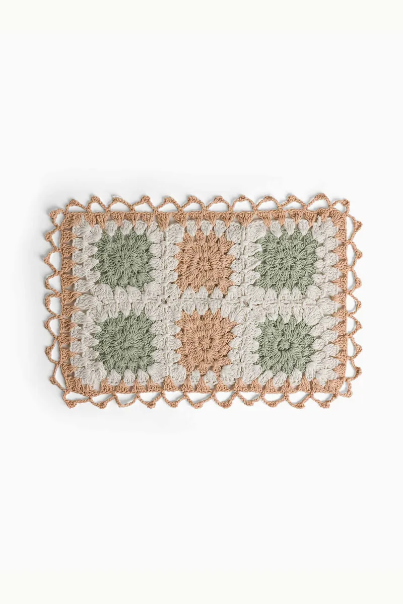 Coincasa σουπλά με πλεκτό σχέδιο 50 x 35 cm - 007465764 Πολύχρωμο