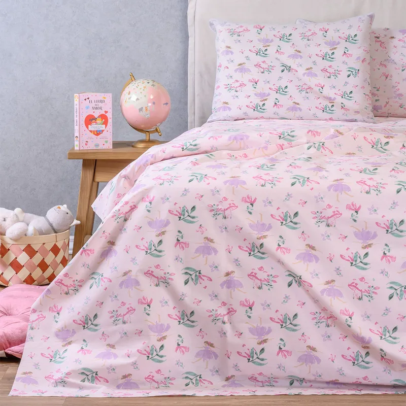 Σεντόνια Μονά (Σετ) 170X270 Melinen Kids Line Fairytale Multicolour Χωρίς Λάστιχο (170x270)