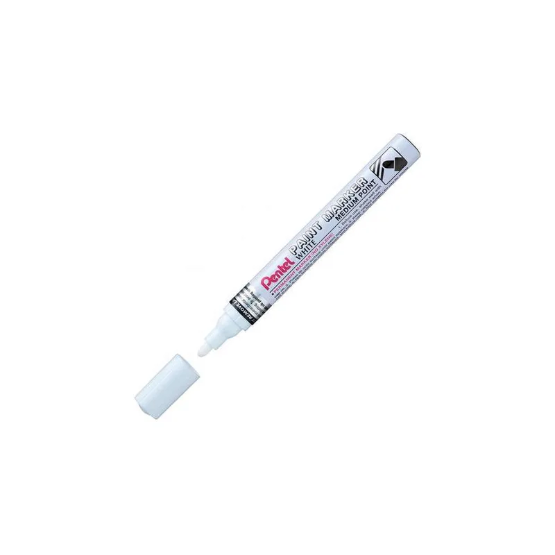 Pentel Μαρκαδόρος Λαδιού Ανεξίτηλος Medium Λευκός