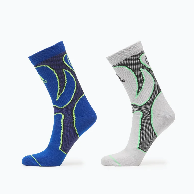 adidas Teamgeist Crew Socks 2 Pairs Grey Two M