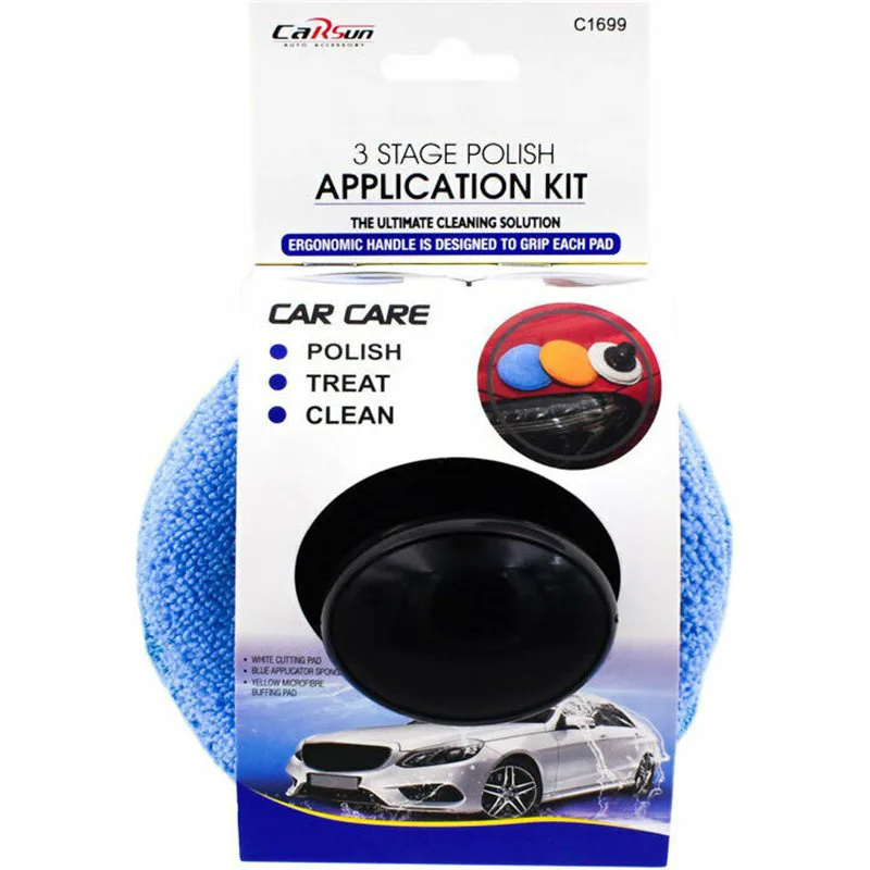 Carsun Σφουγγάρια Μικροϊνών Γυαλίσματος για Αμάξωμα 3τμχ
