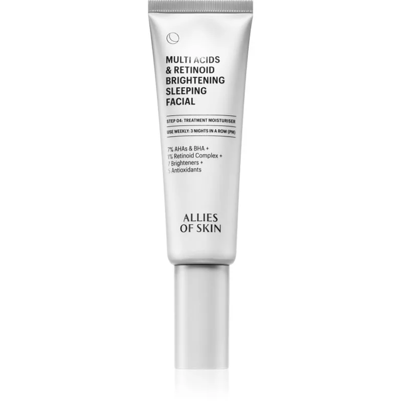 Allies of Skin Multi Acids & Retinoid Brightening Sleeping Facial λαμπρυντική μάσκα για το πρόσωπο 48 ml