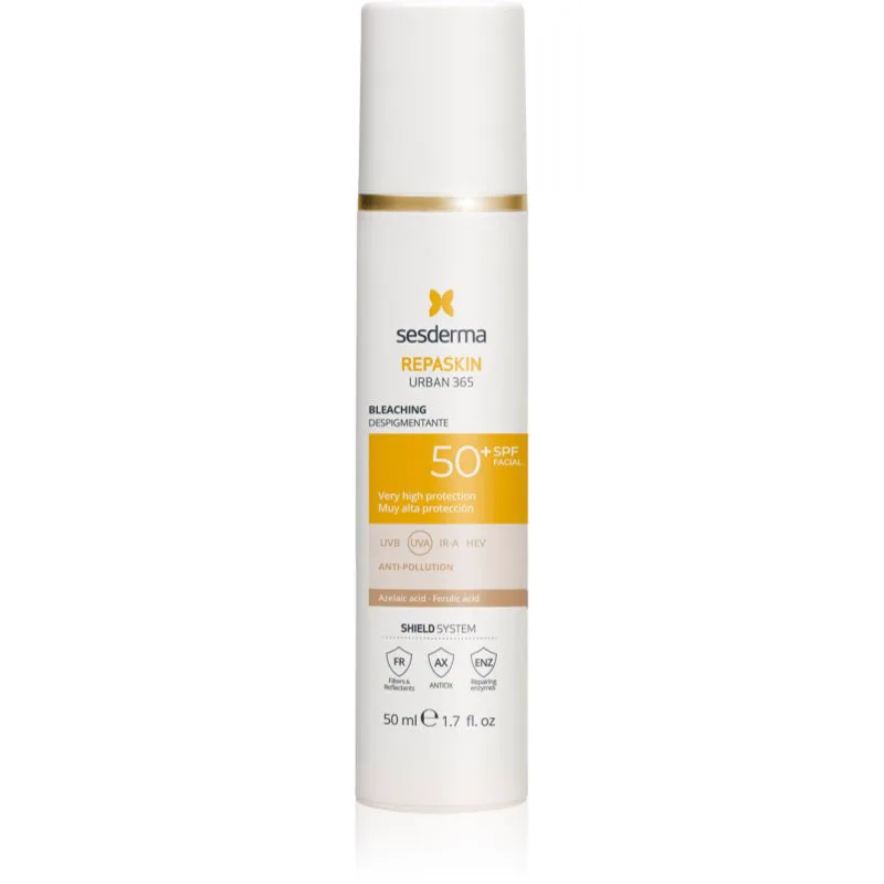 Sesderma Repaskin Urban 365 Bleaching αντηλιακή κρέμα προσώπου για την αντιμετώπιση των καφέ κηλίδων 50 ml