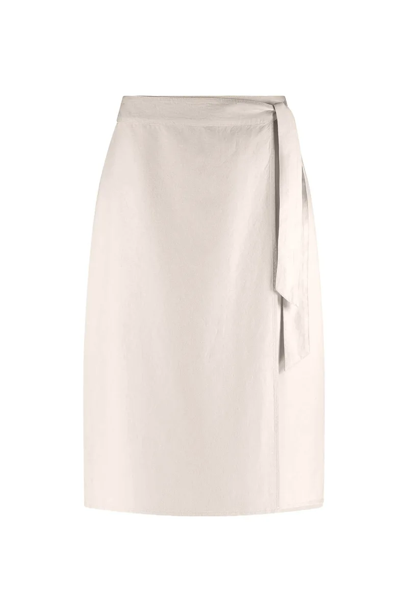 Gerry Weber γυναικεία midi φούστα με δέσιμο στο πλάι - 510017-31256 Μπεζ