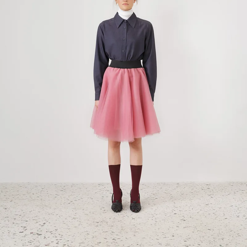 Τουλίνη Φούστα Σάπιο Μήλο Κοντή