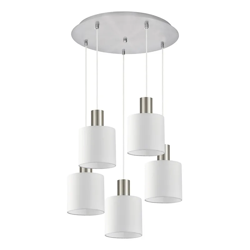 Φωτιστικό Οροφής Πολύφωτο Homelighting 77-8419 Nickel/White
