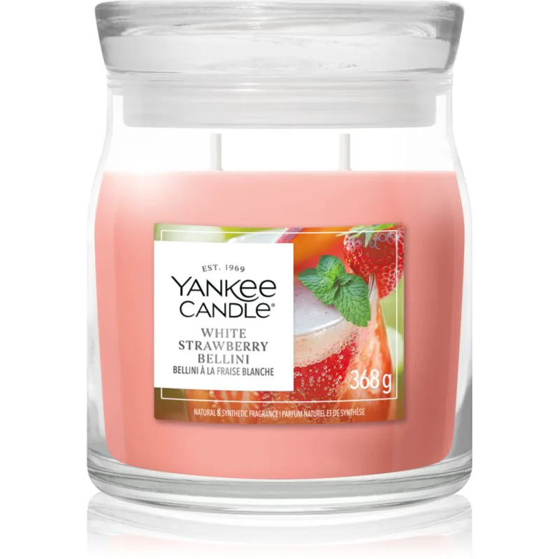 Yankee Candle White Strawberry Bellini αρωματικό κερί 368 γρ