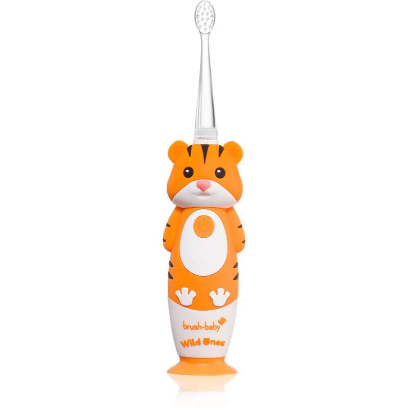 Brush Baby WildOnes WildOne ηλεκτρική οδοντόβουρτσα +2 κεφαλές αντικατάστασης για παιδιά Tiger 1 τμχ