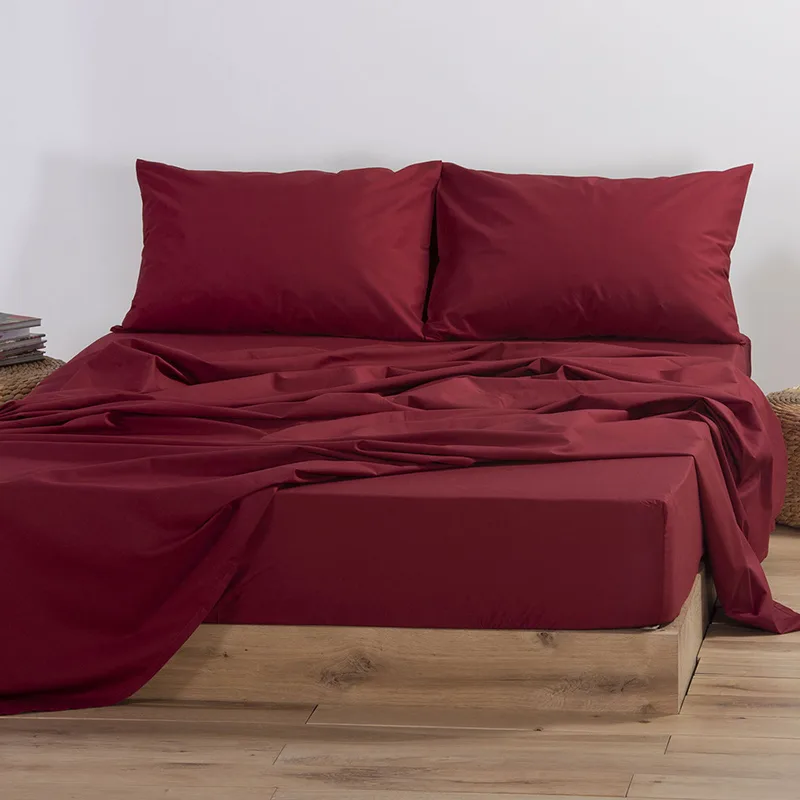 Σεντόνι Μεμονωμένο Μονό 100x200+30 Nef Nef Basic 970-Bordo Με λάστιχο (100x200+30)