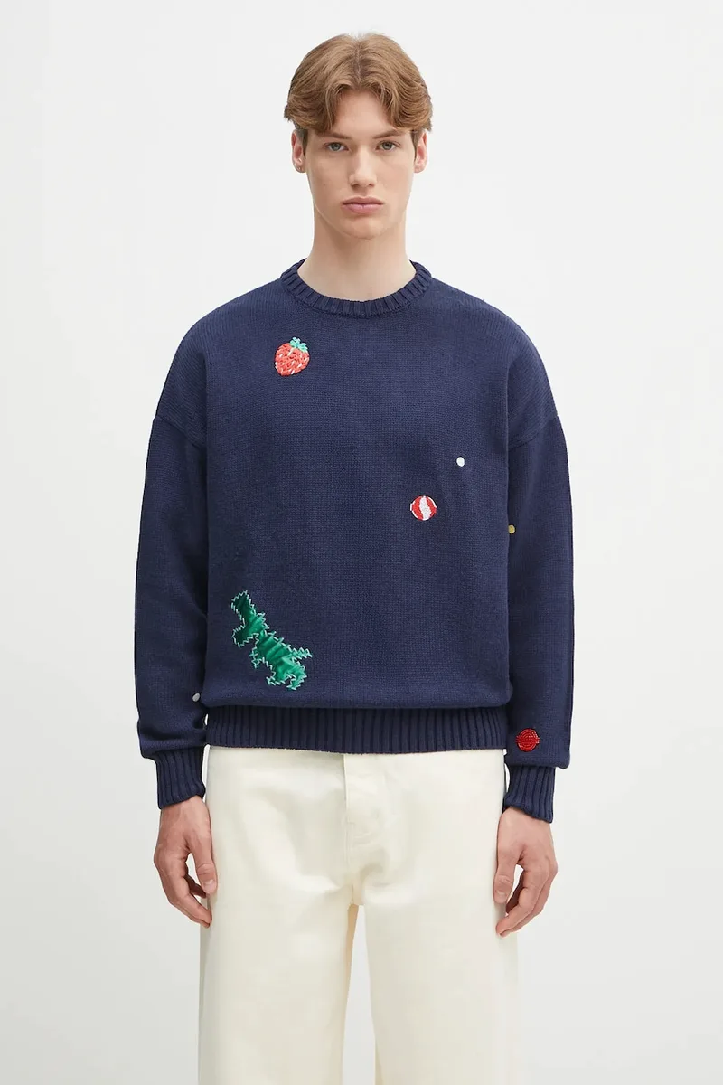 Πουλόβερ με προσθήκη μαλλιού Fiorucci Multipatch Dinosaur
