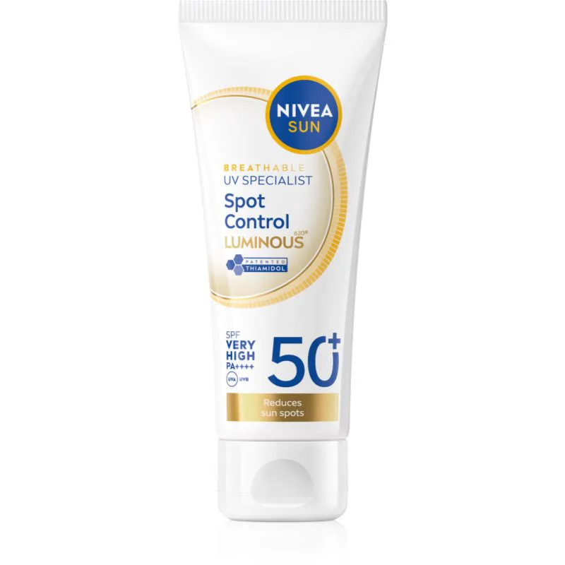 NIVEA SUN Luminous 630 αντηλιακή κρέμα προσώπου για την αντιμετώπιση των καφέ κηλίδων SPF 50+ 40 ml