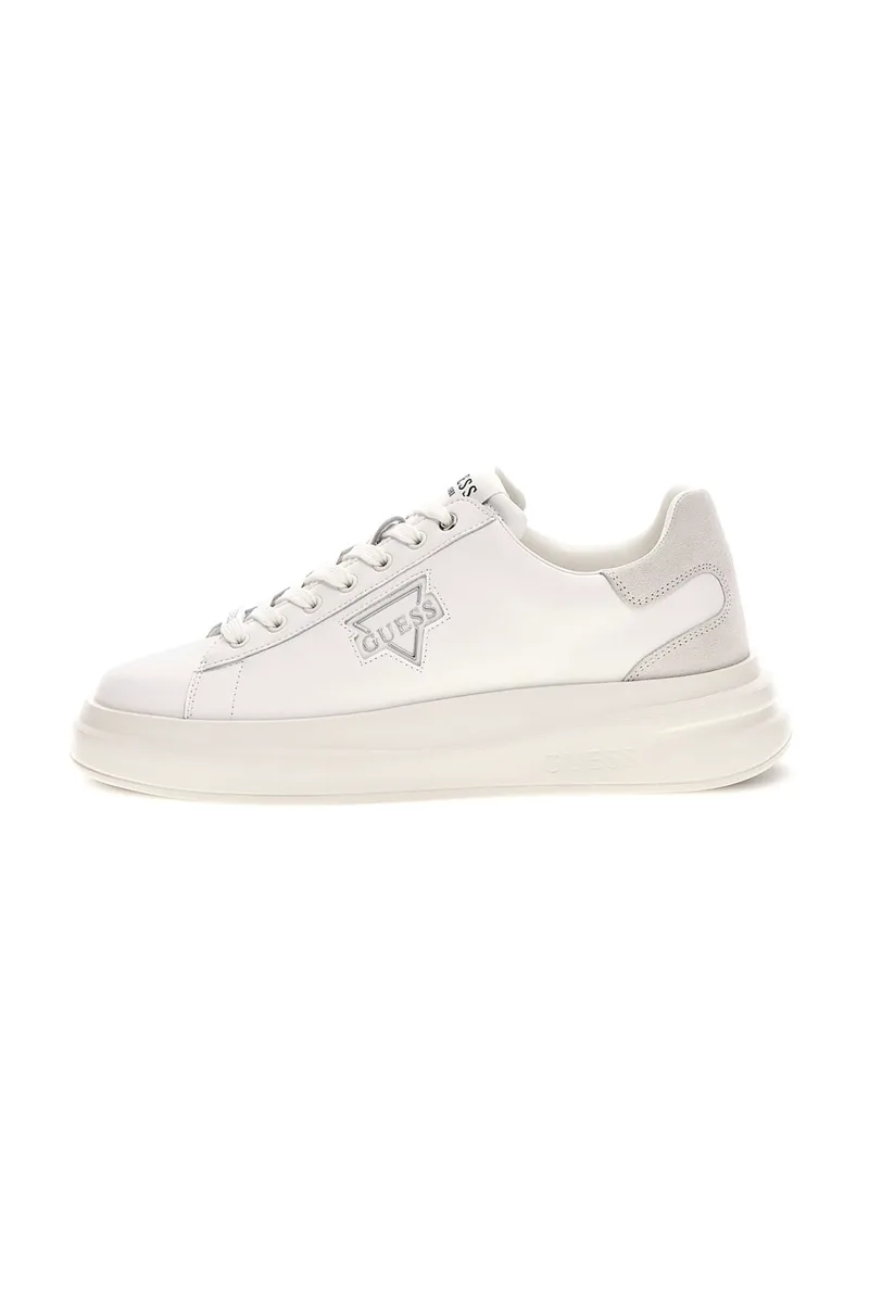 Guess ανδρικά δερμάτινα sneakers "Elba" - FMFBANLEL12 Λευκό