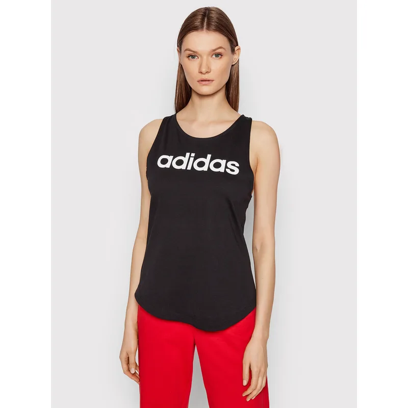 adidas Τοπ Essentials Logo GL0566 Μαύρο Regular Fit