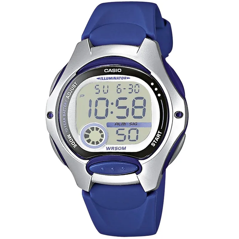 CASIO Collection Digital Blue Rubber Strap LW-200-2AVEF