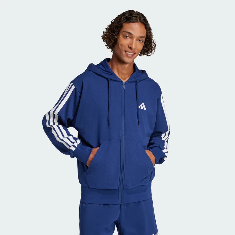 adidas Sportswear Essentials 3-Stripes French Terry Ανδρική Ζακέτα (9000213576_7694)