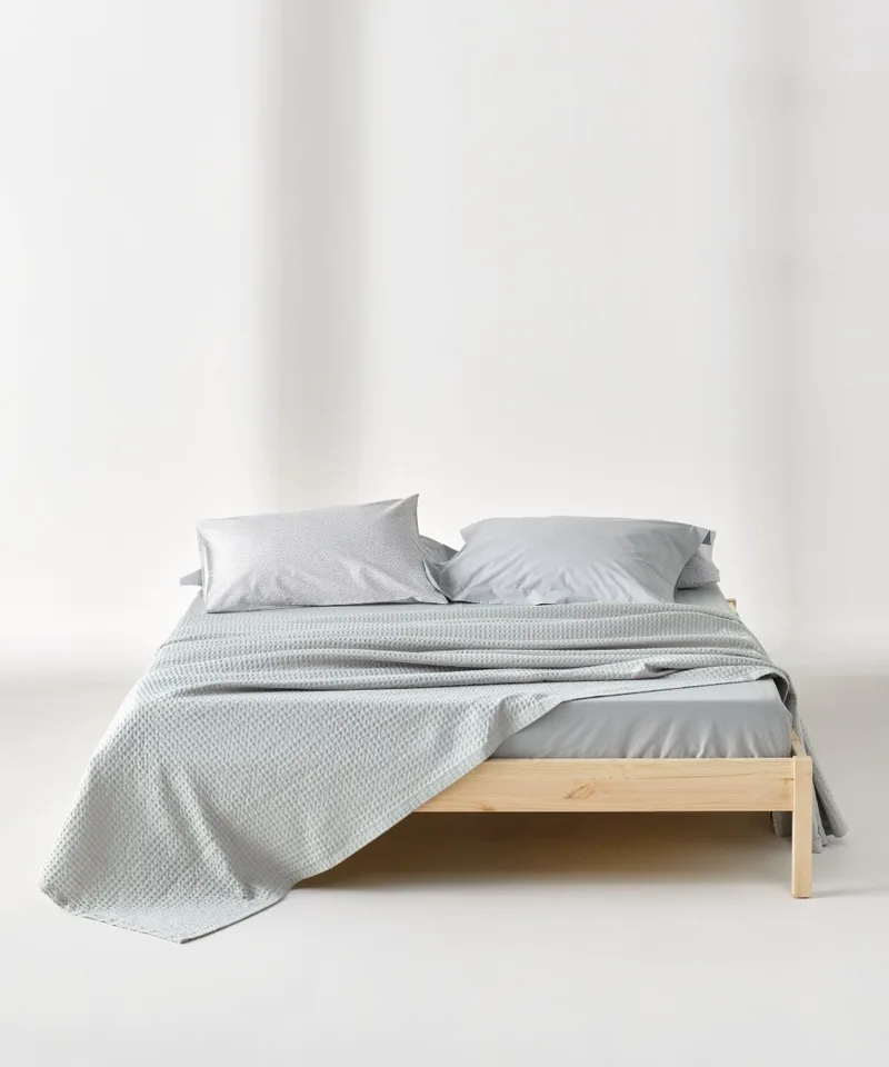 Κουβέρτα Πικέ Υπέρδιπλη Kentia Cecilia 22 Grey 220x240