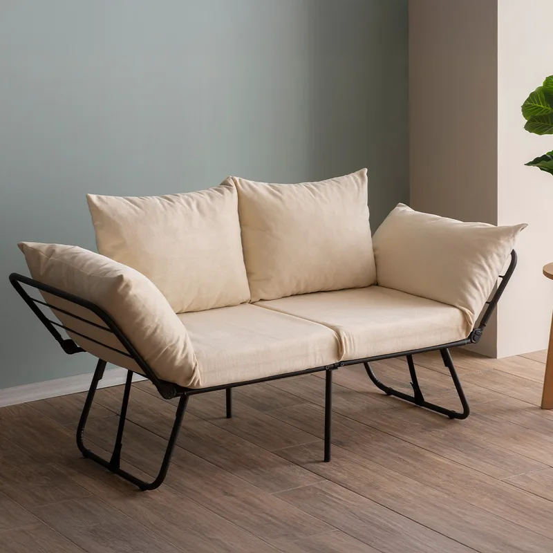 Διθέσιος Καναπές-Κρεβάτι Viper 2-Seater - Light Cream 859Ftn2864 (100x40x42)