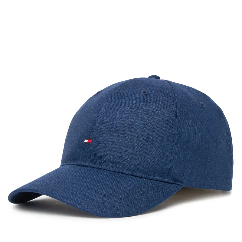 Καπέλο Jockey Tommy Hilfiger Flag Linen 6 Panel AM0AM13428 Σκούρο μπλε