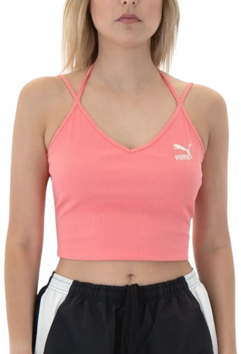 Μπλούζα Αμάνικη Puma Classics Ribbed Crop 624255-26 Γυναικείο
