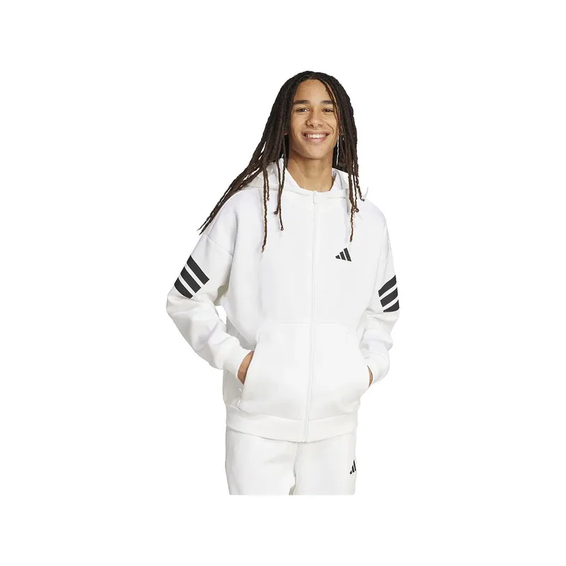 T-shirt με κουκούλα adidas Sweat à capuche Future Icons 3 Stripes blanc