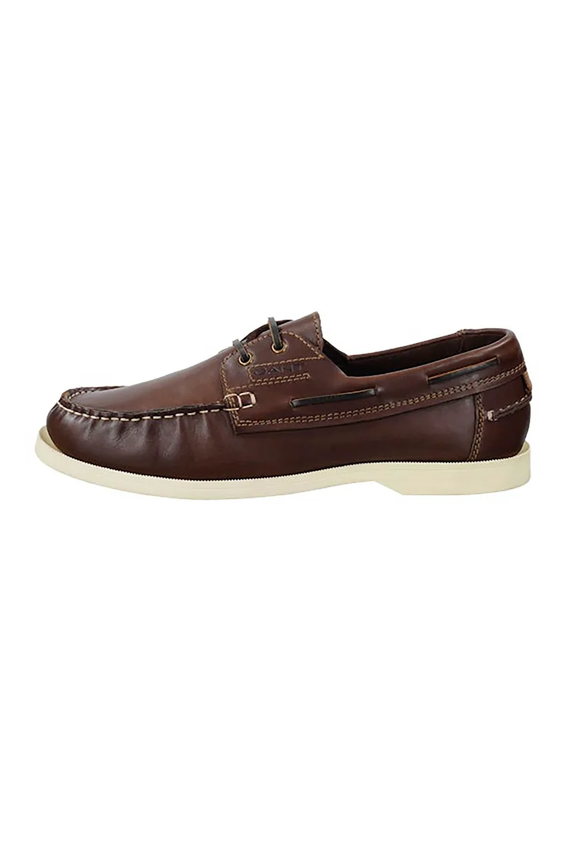 Gant ανδρικά δερμάτινα boat shoes "Yardport" - 32631282 Καφέ