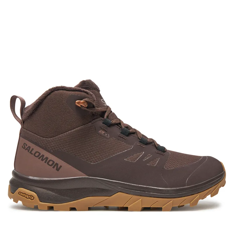 Παπούτσια πεζοπορίας Salomon Outsnap Climasalomon™ Waterproof L47685100 Καφέ