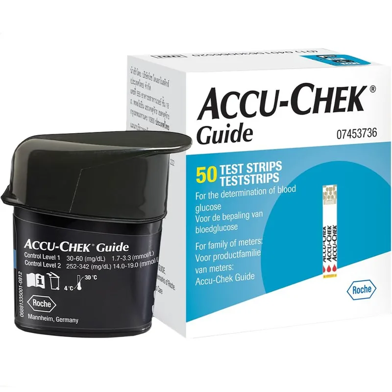 Accu-Chek Guide Test Strips Δοκιμαστικές Ταινίες για τον Προσδιορισμό της Γλυκόζης του Αίματος 50 Τεμάχια