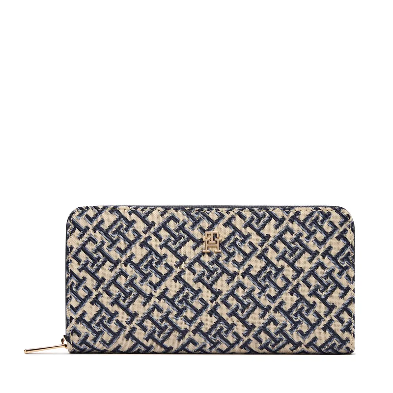 Πορτοφόλι Tommy Hilfiger Th Icon Lrg Za Jacquard AW0AW18796 Σκούρο μπλε