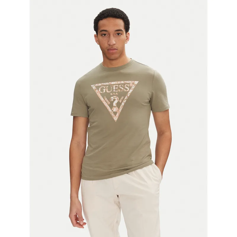 Guess T-Shirt M5GI06 I3Z14 Πράσινο Regular Fit