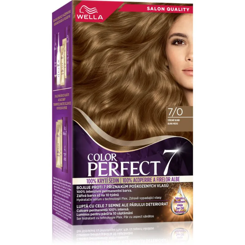 Wella Color Perfect βαφή μαλλιών απόχρωση 7/0 Medium Blonde 1 τμχ