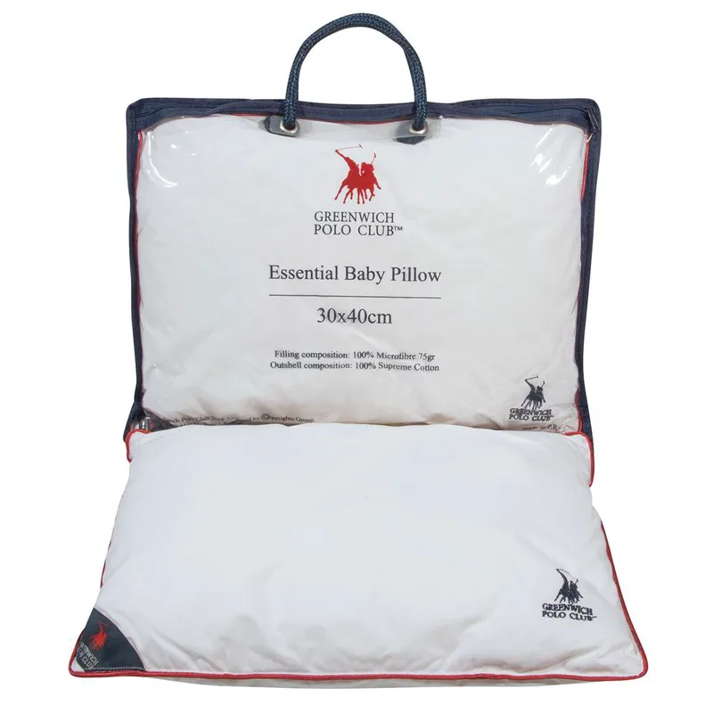 Μαξιλάρι 30x40εκ. Essential Baby Greenwich Polo Club 2982 (Ύφασμα: Βαμβάκι 100%, Υλικό: Microfiber, Χρώμα: Λευκό) - Greenwich Polo Club - 221930402982