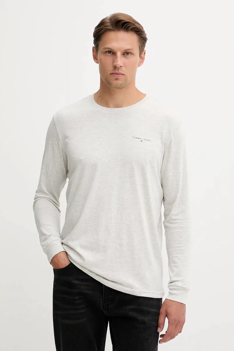 Βαμβακερή μπλούζα με μακριά μανίκια Tommy Jeans